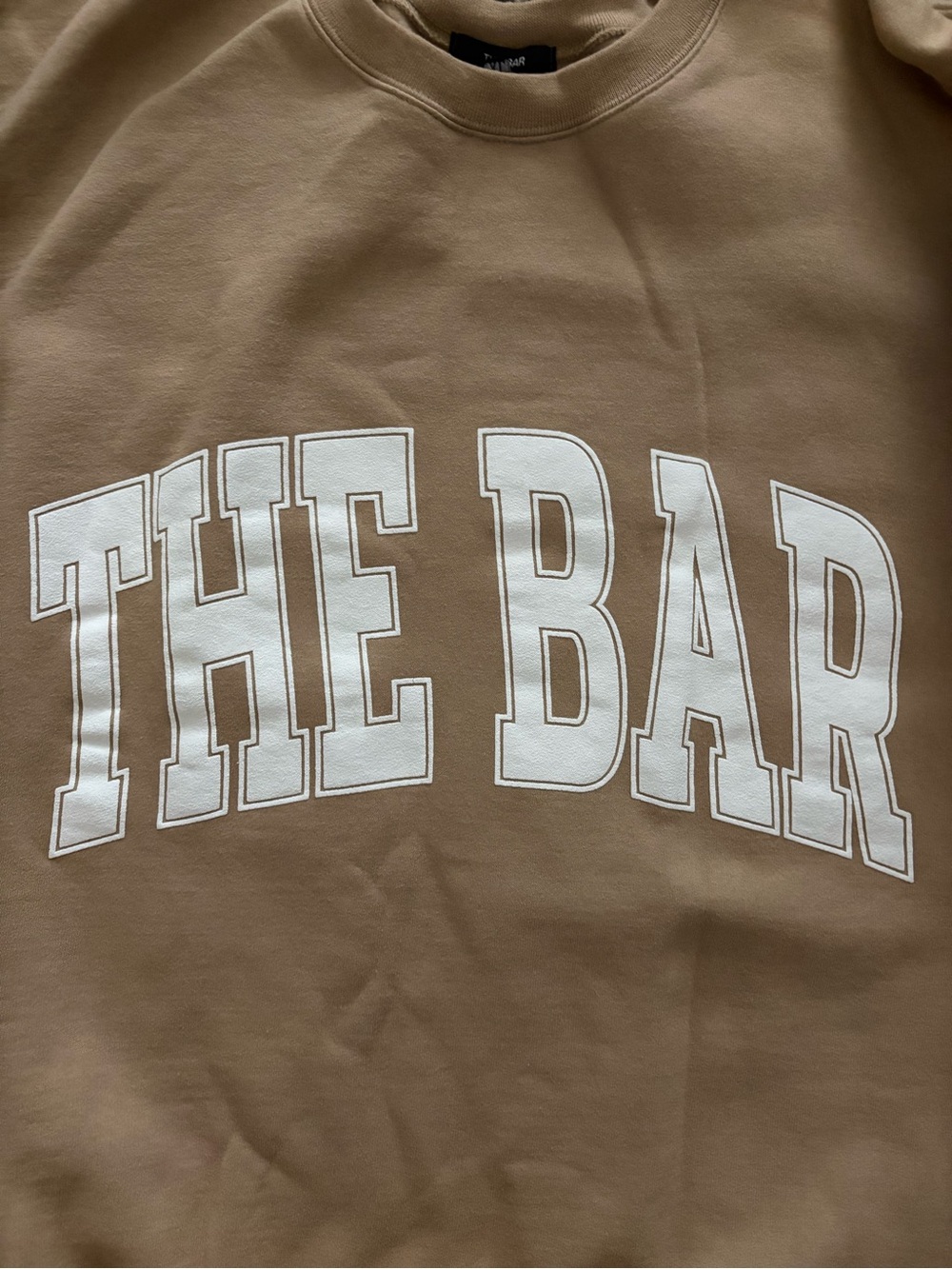 The Bar Varsity Sweatshirt Tan/White - Picture 3 of 6